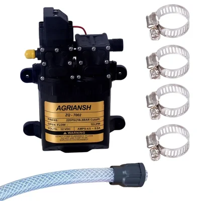 12V DC, 220 PSI Double Motor High Pressure Pump Battery Sprayer for Agriculture Bike Washing Booster Pump โ AGRIANSH