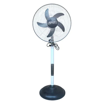 36W DC Solar Pedestal Fan, 16 Inch Sweep & Adjustable Height โ ALFALITE