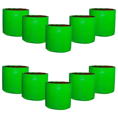 Siddhi 350 GSM 15 x 15 inch HDPE Grow Bag for Garden and Nursery (Pack of 10 pieces)