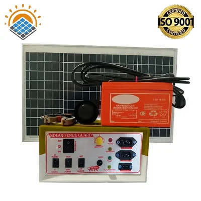 15 KV Solar Zatka Machine for 50 Acres Area with Solar Panel, Battery, Siren, Cables, and Connectors (1 Year Warranty) โ Khetpal