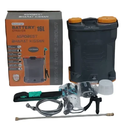 16L Bharat Kissan 12V 20Ah Battery Operated Knapsack Sprayer | Suitable for Agriculture Spraying โ Agrobest