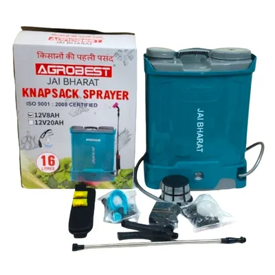 16L Jai Bharat 12V 8Ah Battery Operated Knapsack Sprayer | Suitable for Agriculture Spraying โ Agrobest