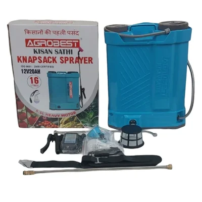 16L Kisan Sathi 12V 20Ah Battery Operated Knapsack Sprayer | Suitable for Agriculture Spraying โ Agrobest