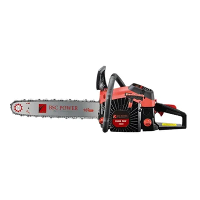 Power 4500, 45-cc Petrol Chainsaw with 18 inch Guide Bar | Automatic Chain Oiler | Used for Wood Cutting/Logging โ BSC