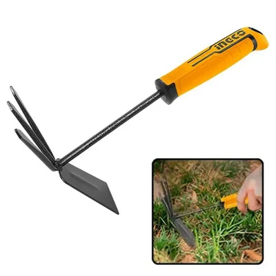 HGT979K 2 in 1 Mini Garden Rake for Gardening โ INGCO