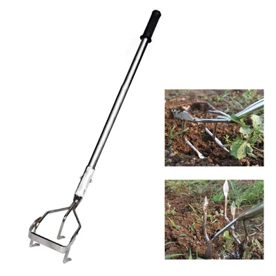 Manual 2-in-1 Culti-Weeder with 5 ft Handle Versatile Gardening Tool for Efficient Soil Cultivation & Weed Removal โ REDBUILD