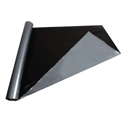 Hopewell Eco Mulching Sheet 18 Micron 4 x 1200 Feet for Agricultural Weed Control Dual Color Silver & Black UV Protected