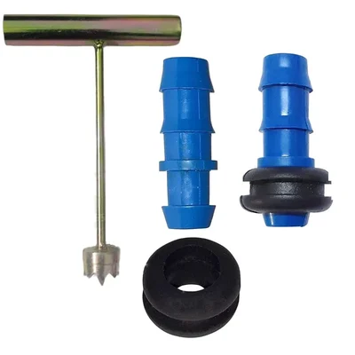 High Quality 20 mm Rubber Grommet,20mm Takeoff (50 pcs) and 20mm Metal Drill Bit Tool (1 pcs) Combo for Drip Irrigation