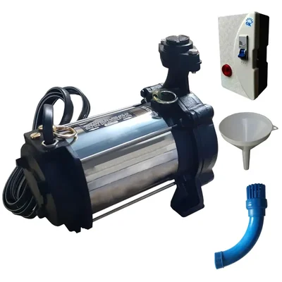 1 Year Warranty - Sharp 0.5Hp Single Phase Openwell Submersible Pump, 24m Max. Head With Starter, One Bend, One Funnel
