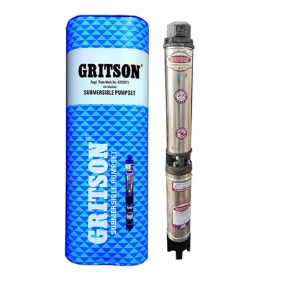 1 Year Warranty - Gritson 0.75 Hp 12 Stage Single Phase (4 inch) V4 Water Cooled Submersible Pump