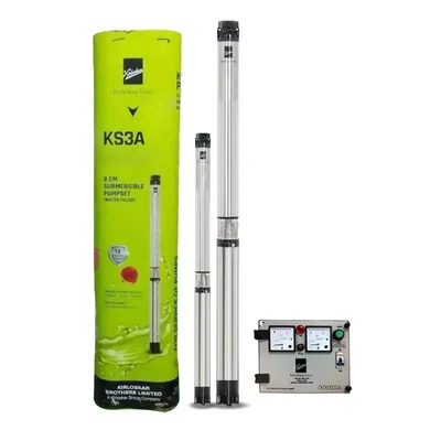 1.25Hp 30 Stage 8Cm 1Ph Water Filled Submersible Pump With CP, 113m Max. Head (KS3A-1330 CP) โ Kirloskar