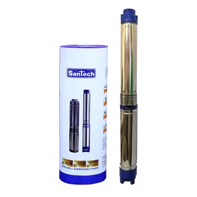 1.5HP 11 Stage 4 inch(V4) Single Phase Water Cooled Submersible Pump, ISI Marked, 157ft Head โ Santech