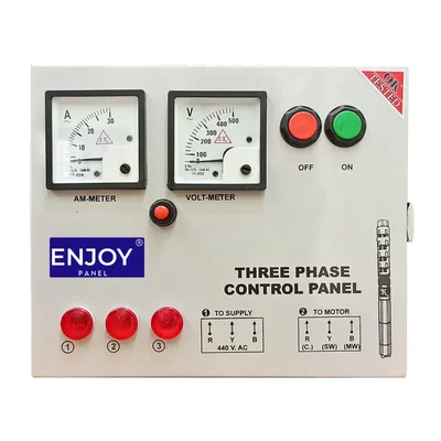 1.5 Hp Three Phase Relay Control Panel, 9-14Amp Relay, For Water Filled Submersible Pumps — ENJOY