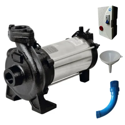 1 Year Warranty - Sharp 1.5Hp Single Phase Openwell Submersible Pump, 36m Max. Head With Starter, One Bend, One Funnel