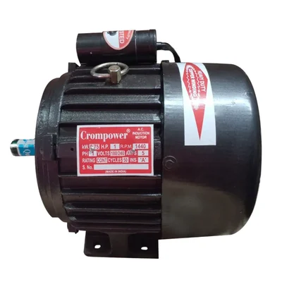 1 Hp Single Phase 4 Pole 1440 RPM Foot Mounted AC Induction Motor โ CROMPOWER