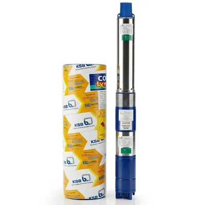 1Hp 10 Stage V4(4 inch) Single Phase Water Cooled Submersible Pump, 81m Head (CORA 49/10-RLX)- 1 Year Brand Warranty โ KSB