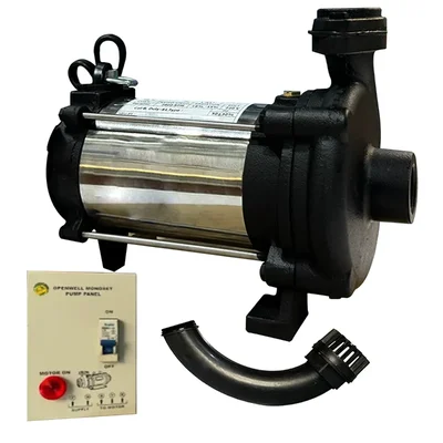 Premium Quality 1 HP Single Phase 100 Feet max Head Mini Openwell Pump with Control Panel