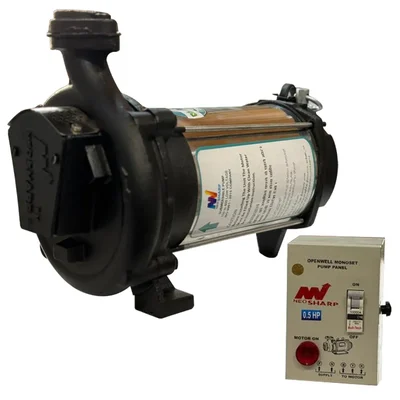 0.5 HP Single Phase Mini Openwell Submersible Pump With Control Panel, 50ft Head โ Neo Sharp