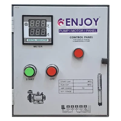 1Hp 1Phase V4 Digital Relay Control Panel, 13-21Amp Relay, 50μF Capacitor, for Water Filled Submersible Pumps — ENJOY