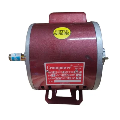 0.25 HP 4 Pole 1440 RPM Single Phase Foot Mounted AC Induction Motor With One Year Warranty โ CROMPOWER