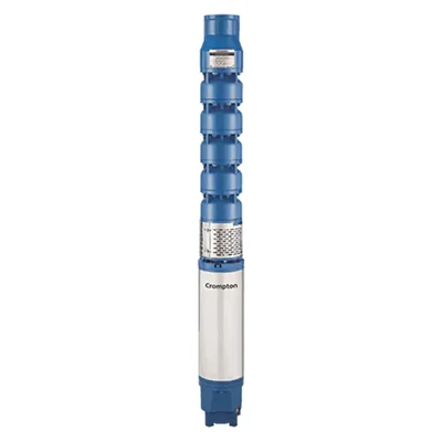 1 Year Warranty - Crompton 10Hp 4 Stage V6 Water Filled 3Phase Submersible Pump, 100mm Outlet, 130ft Head (6W4Q10DM-100)