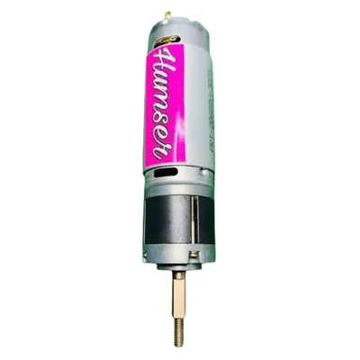 12V 1000 RPM Long DC Gear Motor (Centre Shaft) โ HUMSER