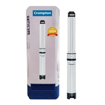 2 Hp 18 Stage 4inch(V4) 1Phase Water Filled Borewell Submersible Pump, 110m Head, 95LPM Flow (4W18BF2E-40) โ Crompton