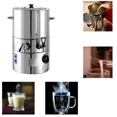 Commercial 12 Liter Electric Milk and Water Boiler Machine, 2500 watt