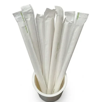 13 mm Prepack, Disposable Rice Straw for Picnic, Travel, Food Truck (Pack-2000)