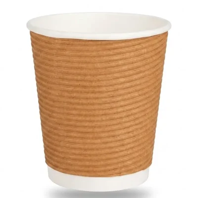 205+240 gsm for Picnic, Travel, Food Truck (Pack-1000 PCS) - 150 ml Regular, Disposable Standard Craft Ripple Glass