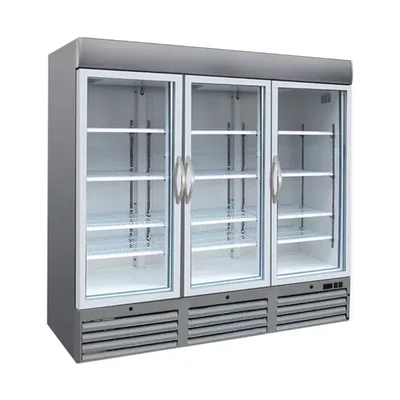 1657 Ltr Triple Door Upright Showcase Freezer, NFG 1500G — Celfrost