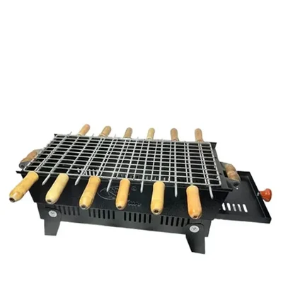 17 inch Deluxe Quality Portable BBQ Grill with 12 Skewers โ NE GRILLS