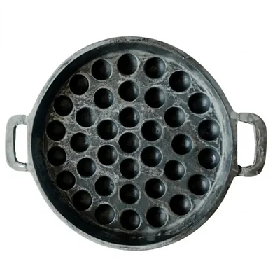 18 Inch 37 Pits Paniyaram Appam Cooking Pan Pure Cast Iron Even Heat Distribution โ aarogyam