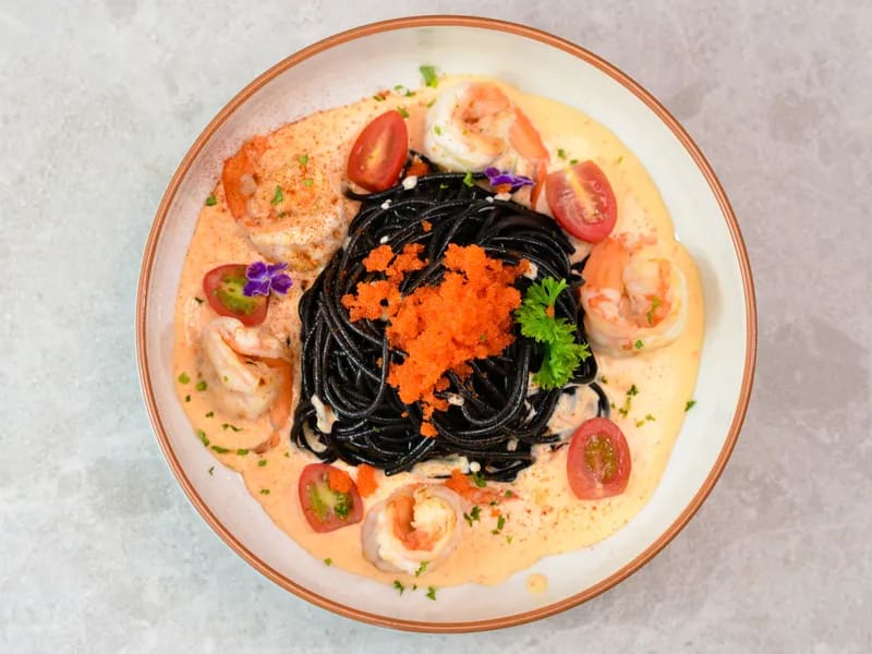 Ink Spaghetti Fat Shrimp Cream