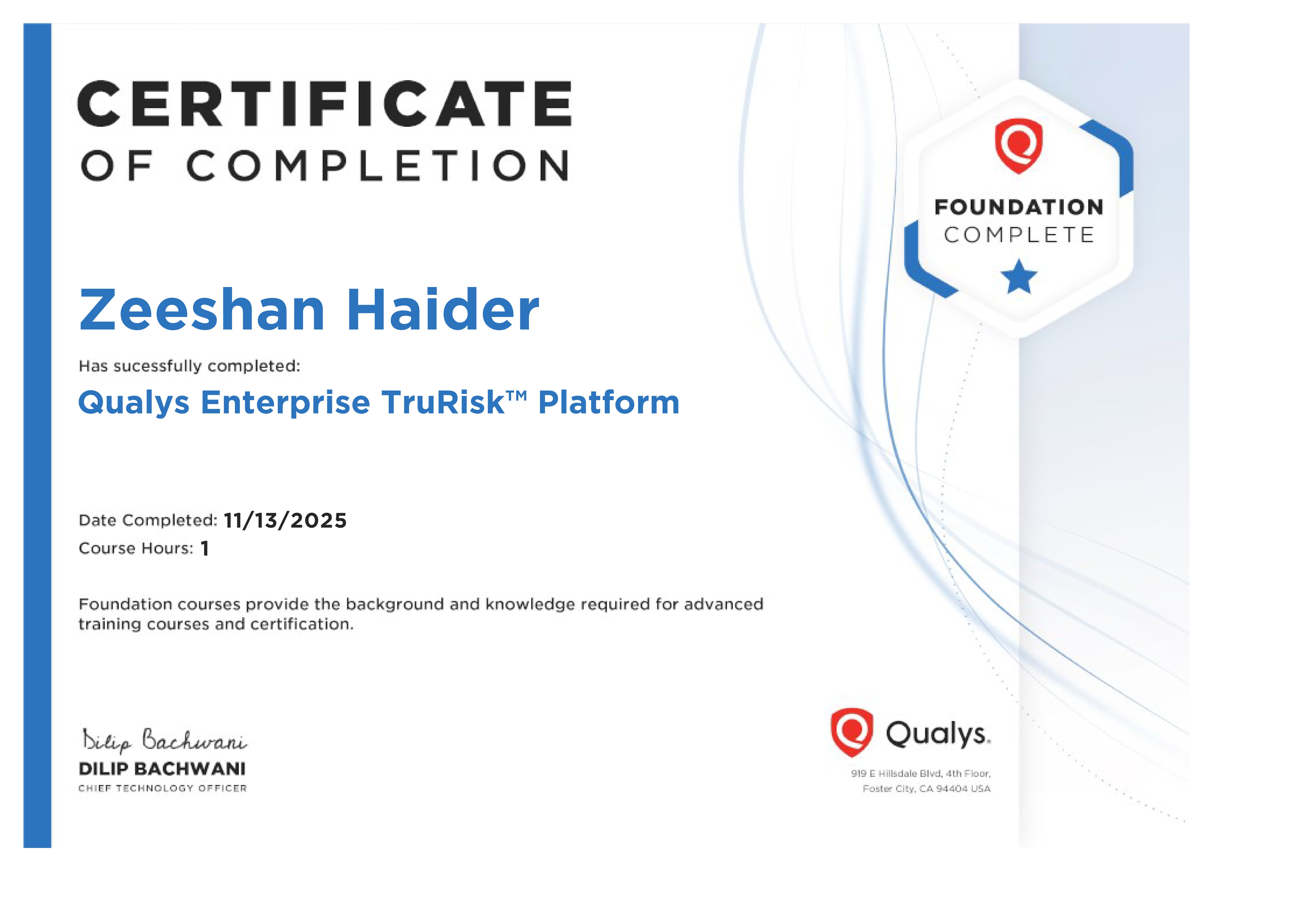 Qualys Enterprise TruRisk Platform