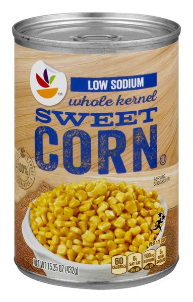 Canned Sweet Whole Kernel Corn - No Salt Added