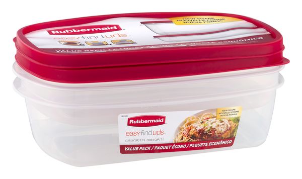 Rubbermaid Easy Find Lids 8.5 Cup Plastic Large Rectangle Food Storage  Container Clear