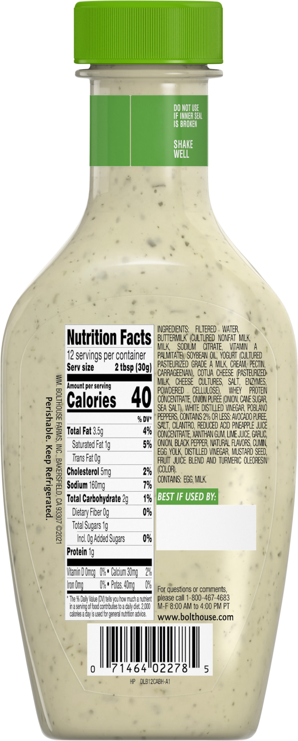 bolthouse avocado ranch dressing