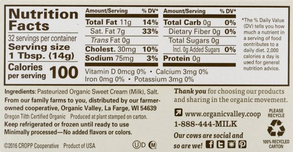 Organic Valley® Salted Butter Sticks, 1 lb - QFC