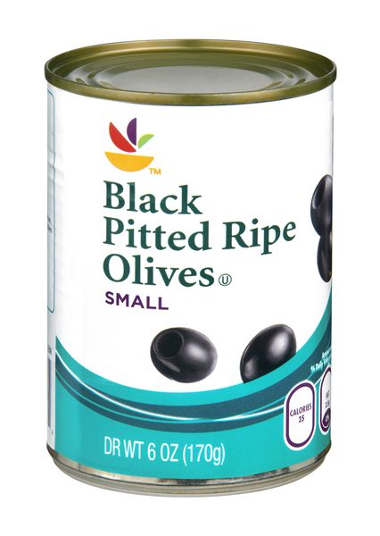 Ripe Black Olives Sliced