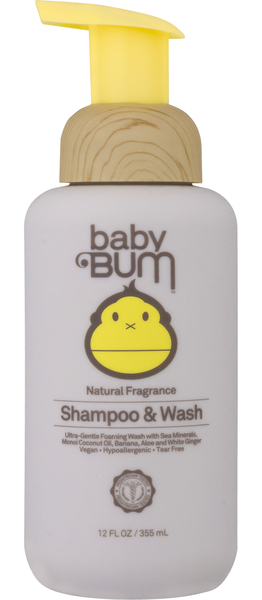 Baby Bum Shampoo & Wash Natural Fragrance - 12 oz btl