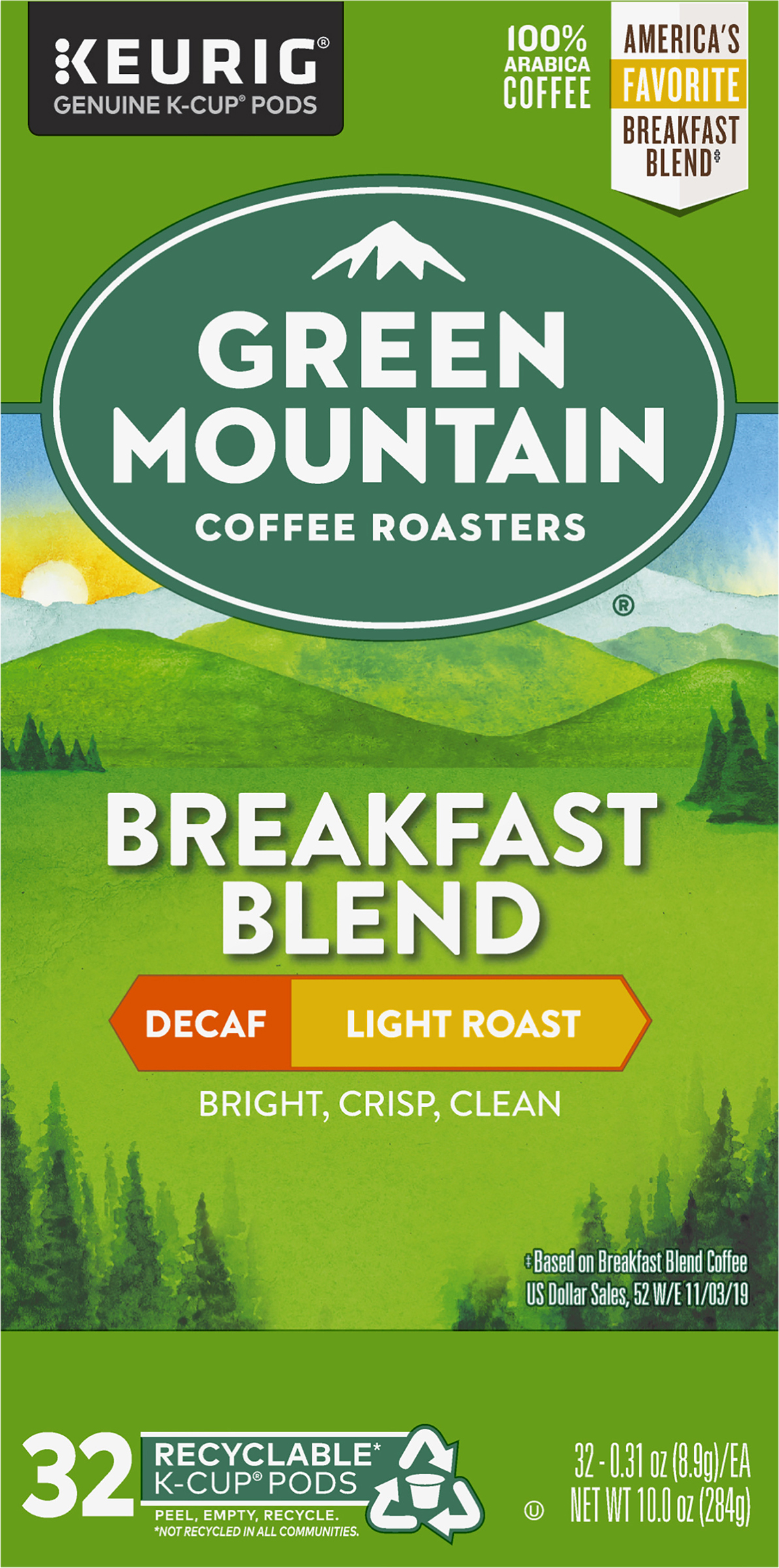 Green mountain top decaf breakfast blend