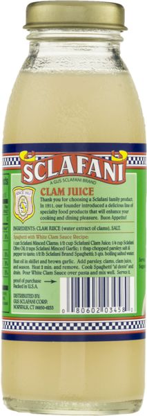 Sclafani Clam Juice All Natural - 8 oz btl