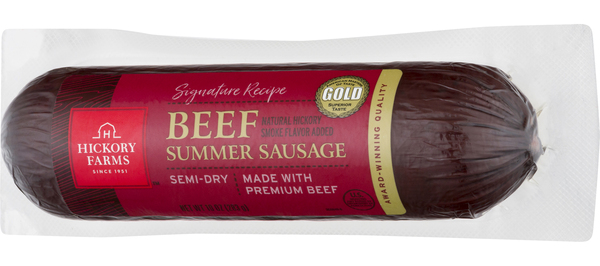 Hickory Farms Summer Sausage Semi-Dry Signature Recipe Beef - 10 oz pkg