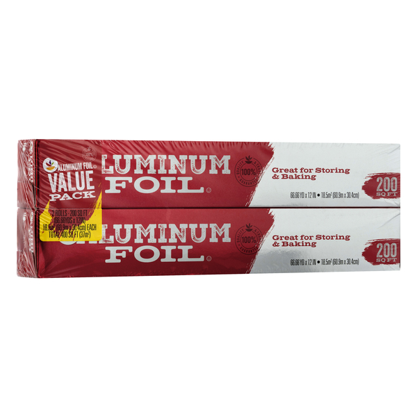 Save on Stop & Shop Aluminum Foil 12 Inch Wide - 2 ct Value Pack Order  Online Delivery