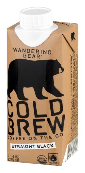 Wandering Bear Organic Straight Black Cold Brew Coffee - 11 oz ctn