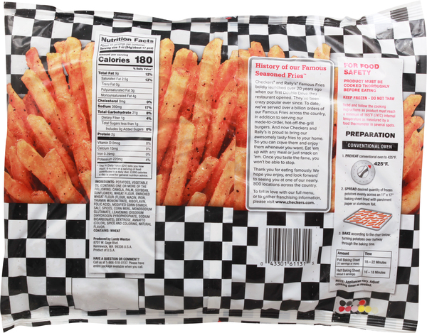 Checkers Frozen Crispy Frozen Seasoned Fries - 28oz : Target