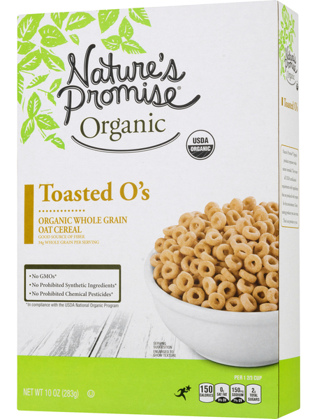 Nature's Promise Organic Toasted O's Cereal - 10 oz box