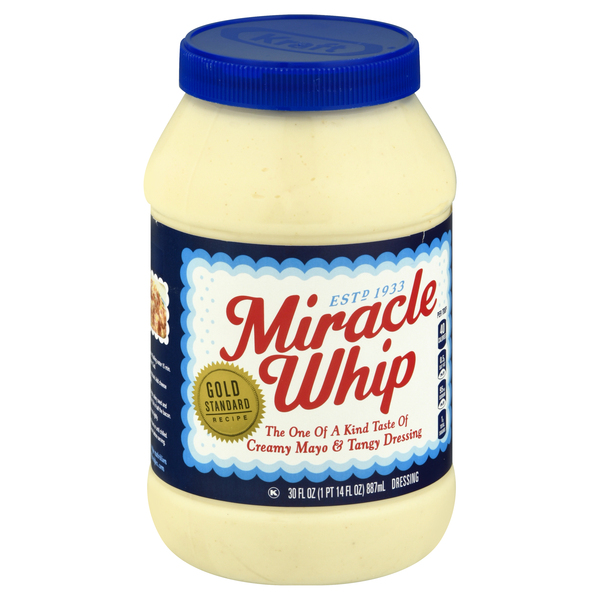 Miracle Whip Miracle Whip Mayonnaise, 8oz jar, 0.5 Pound