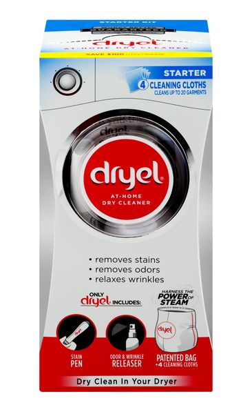 Dryel At-Home Dry Cleaner Refill Kit, 8 Cleaning Cloths, Stain Pen, & Odor  Wrinkle Releaser